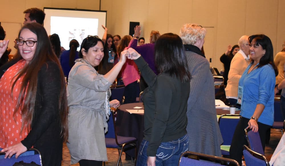 Photo of Joy Wenke teaching a session at the 2018 CABE conference