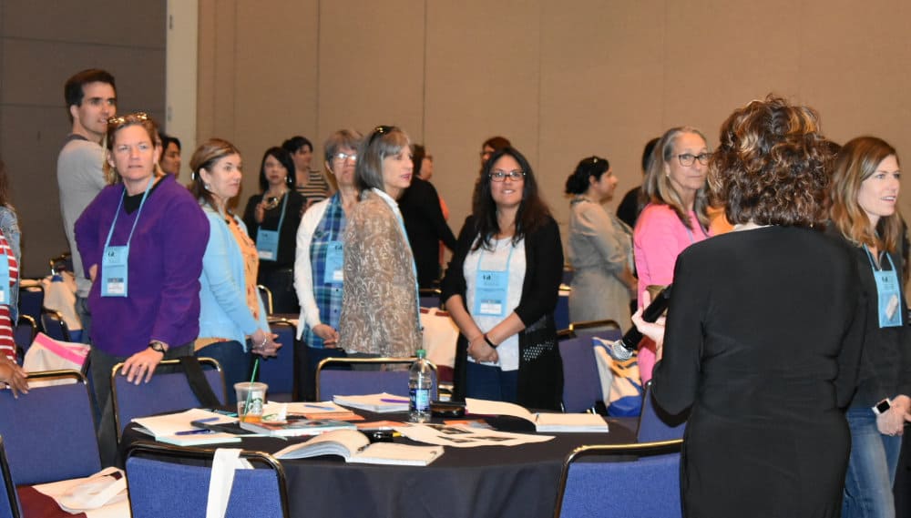 Photo of Joy Wenke teaching a session at the 2018 CABE conference