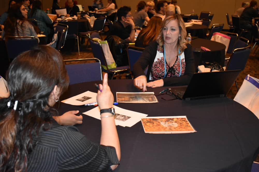 Photo of Joy Wenke teaching a session at the 2018 CABE conference