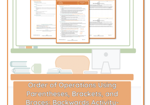 Order of Operations Game, Parentheses Brackets Braces