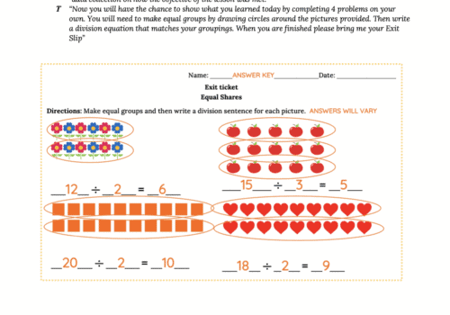 Division: Whole Number Quotients As Equal Shares