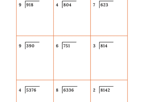 Division with One Digit Divisors